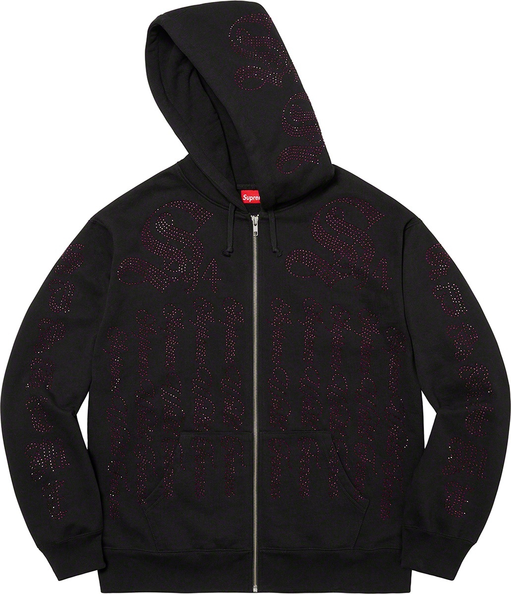Rhinestone Zip Up Hooded Sweatshirt view 11
